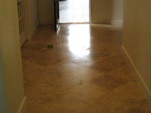 Travertine Entryway Before 1